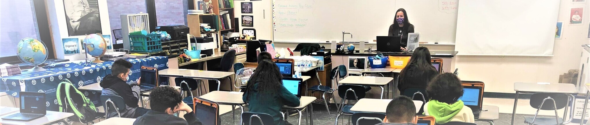 Students on Chromebooks