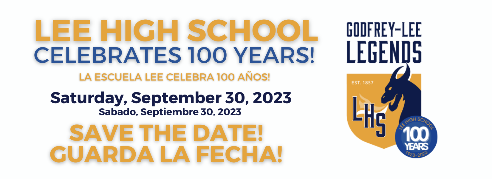 Lee High Celebrates 100 years on September 30, 2023!